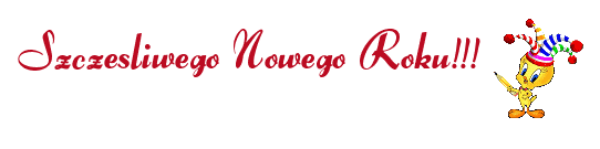 Kanarek Tweety szczęśliwego nowego roku